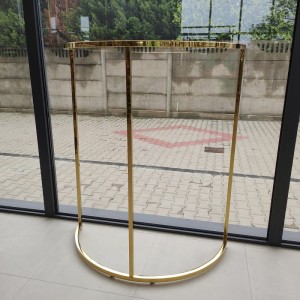 Metal half-round rack gold