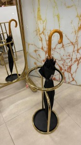 Gold umbrella stand