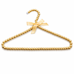 Gold hanger with pearls for kids - 50 pcs