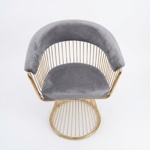 grey swivel armchair