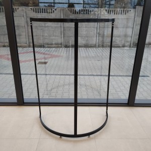 Half round metal stand black