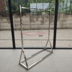 Silver metal rack S4 150cm